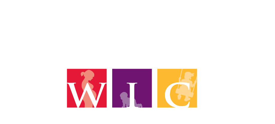 Utah WIC logo with silhouettes of a woman, infant, and child above Women, Infants & Children.